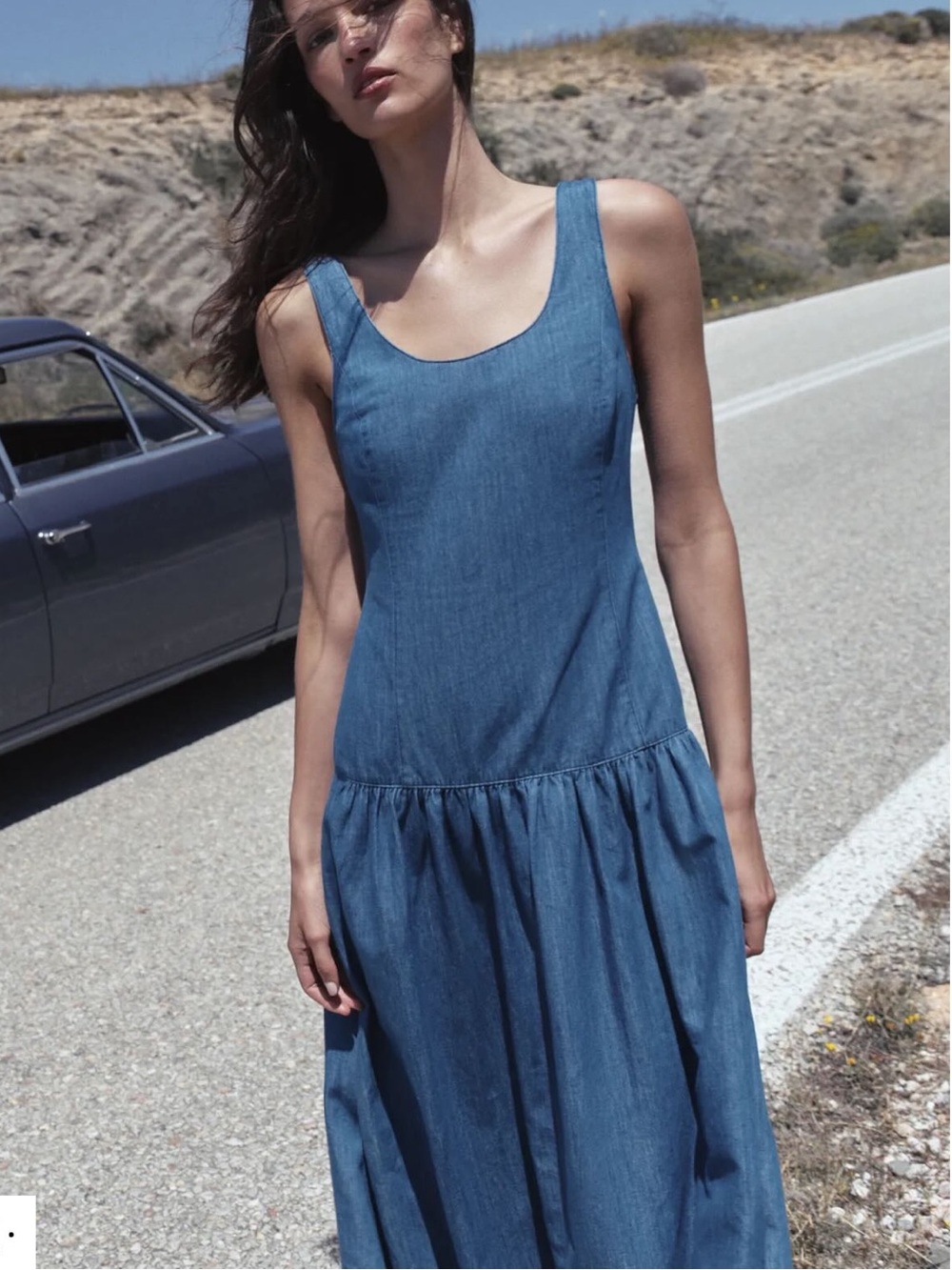Zara Midi Cape Skirt Dress Size S NWT